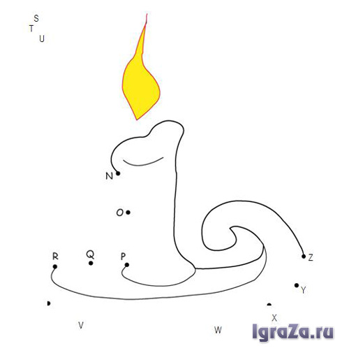 Соедини буквы линией