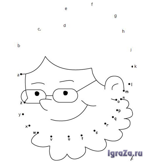 Соедини буквы линией